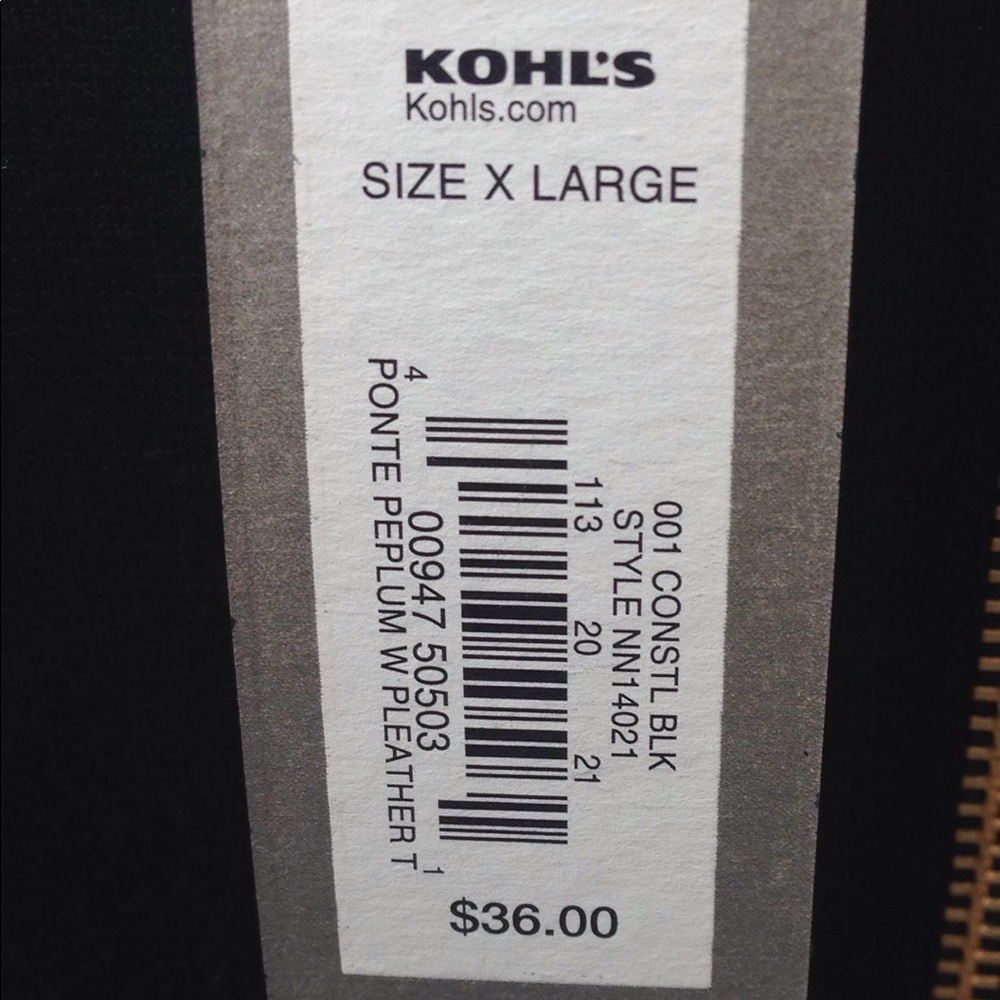 KOHLs peplum top - Picture 3 of 3